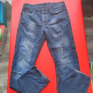 Chapter jeans slim straight distressed indigo blue men's size 32x32